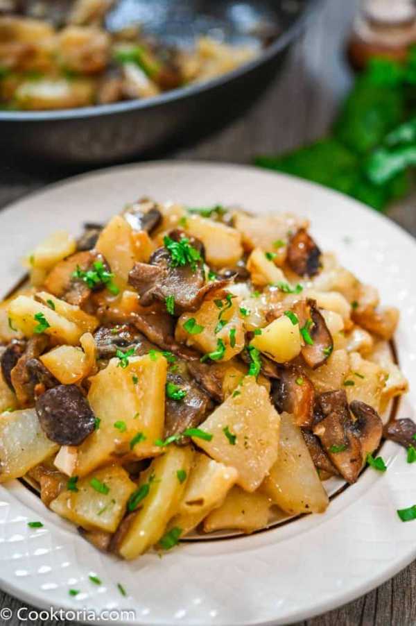 Картошка с грибами постный рецепт