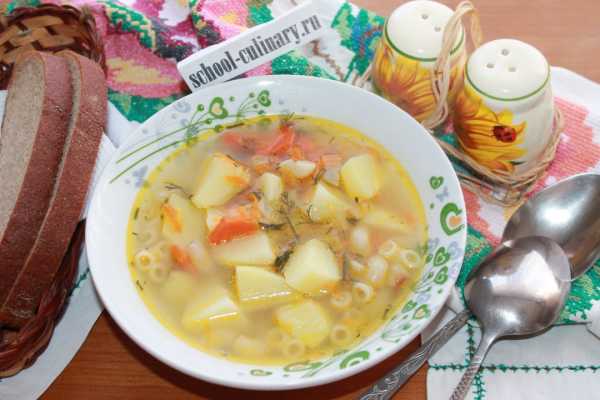 Суп с макаронами и картошкой без мяса рецепт